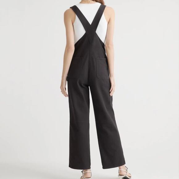 Quince Organic Stretch Cotton Twill Relaxed Overalls L - Picture 11 of 11